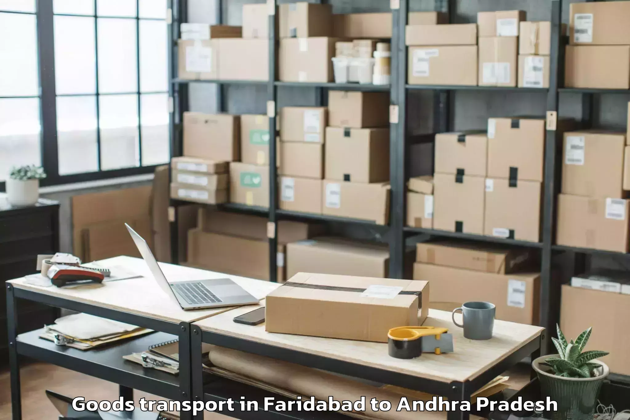 Book Faridabad to Vaddeswaram Goods Transport